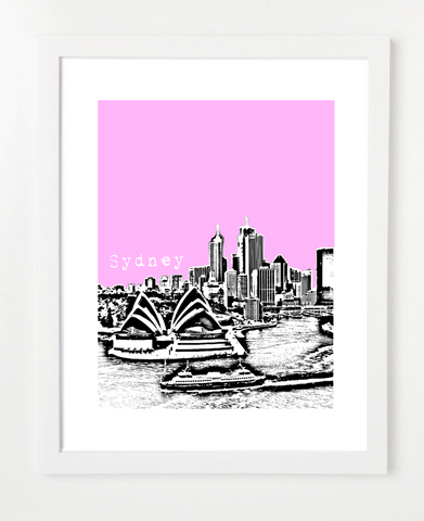 Sydney Australia VERSION 2 Posters and Skyline Art Prints | By BirdAve 
