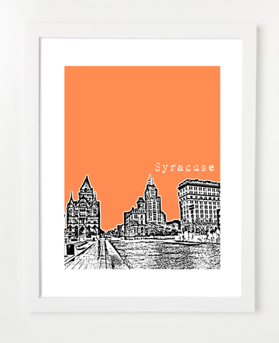 Syracuse New York USA Skyline Art Print and Poster | By BirdAve Posters