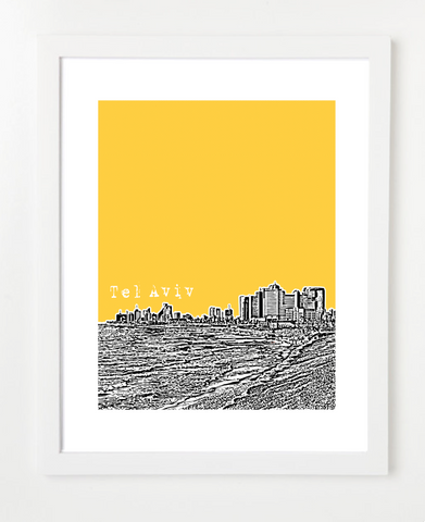 Tel Aviv Israel Middle East Posters and Skyline Art Prints | By BirdAve 