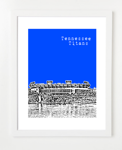 Tennessee Titans LP Field Nashville Skyline Art Print and Poster | By BirdAve Posters
