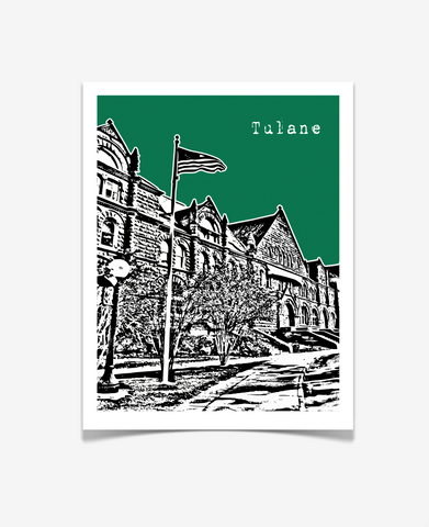 New Orleans Louisiana Tulane University Poster