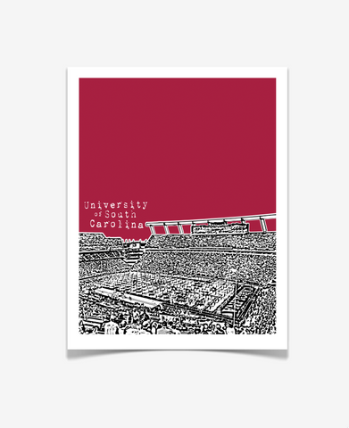 University of South Carolina Gamecocks Poster