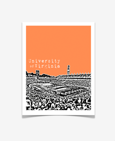 University of Virginia Cavaliers Scott Stadium Poster