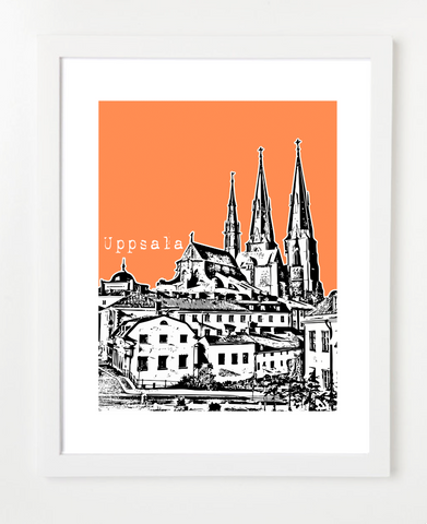 Uppsala Sweden Europe Posters and Skyline Art Prints | By BirdAve 