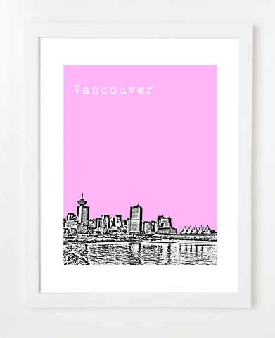 Vancouver British Columbia Canada VERSION 2 Posters and Skyline Art Prints | By BirdAve Posters