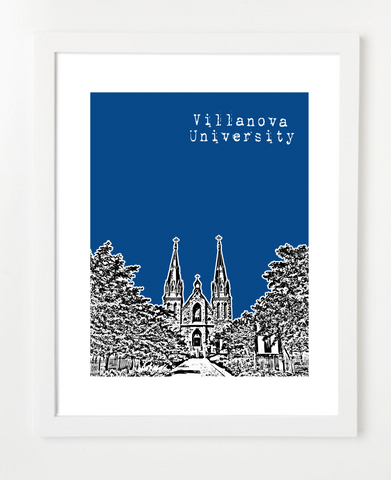 Villanova University Philadelphia Posters and Skyline Art Prints | By BirdAve 