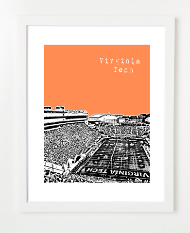 Virginia Tech University Football Poster
