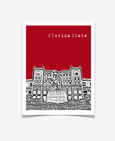 Florida State University Poster - Doak Campbell Stadium - VERSION 2