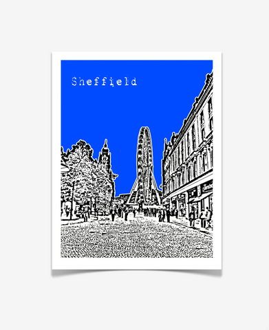 Sheffield England Europe Poster
