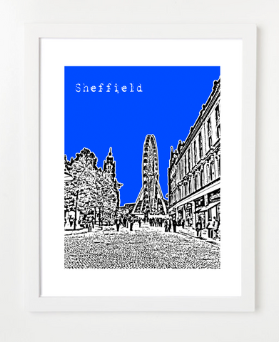 Sheffield England Europe Posters and Skyline Art Prints | By BirdAve 