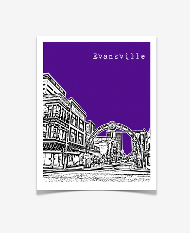 Evansville Indiana Poster - VERSION 2