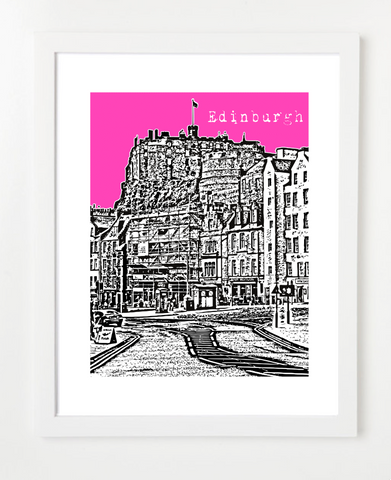 Edinburgh Scotland Europe VERSION 2 Posters and Skyline Art Prints | By BirdAve 