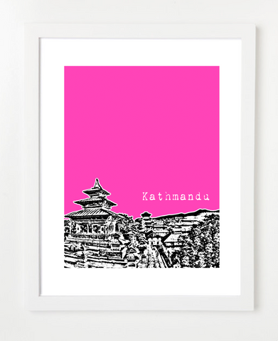 Kathmandu Nepal Asia Poster Version 1
