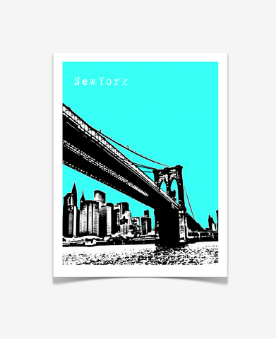 New York Brooklyn Bridge Poster
