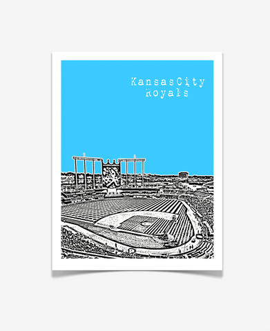 Kansas City Royals Kauffman Stadium Missouri Poster