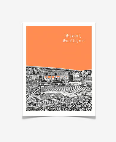 Miami Marlins Park Florida Poster