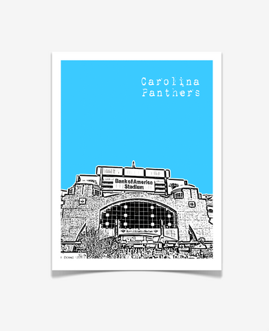 Carolina Panthers Charlotte City North Carolina Poster