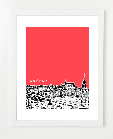 Warsaw Poland Europe Posters and Skyline Art Prints | By BirdAve 
