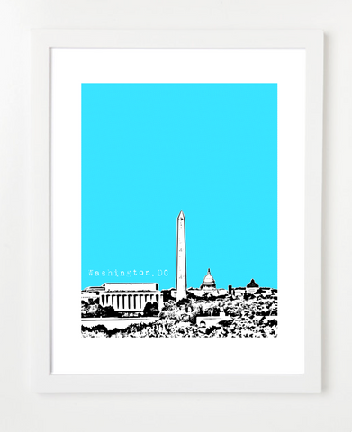 Washington DC USA Skyline Art Print and Poster | By BirdAve Posters