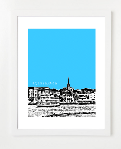 Wilmington North Carolina Skyline Art Print and Poster | By BirdAve Posters