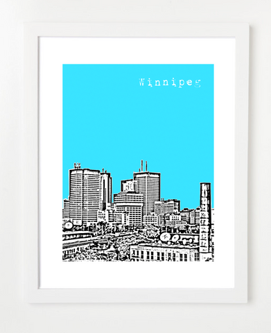 Winnipeg Manitoba Canada Posters and Skyline Art Prints | By BirdAve Posters