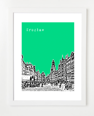 Wroclaw Poland Europe Posters and Skyline Art Prints | By BirdAve 