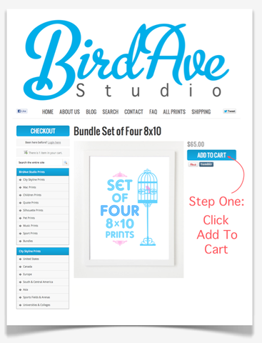 Bundle - Set of Two Prints - Pick Your Prints and Colors - 16x20