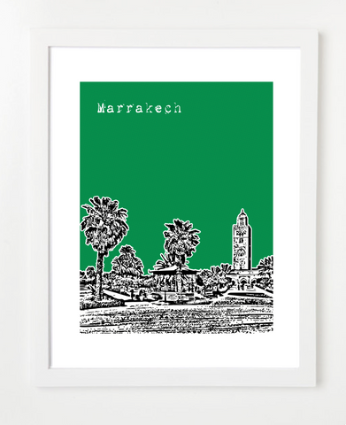 Marrakech Morocco Africa Posters and Skyline Art Prints | By BirdAve 