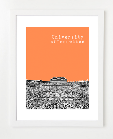 Neyland Stadium Knoxville Tennessee Skyline Art Print and Poster | By BirdAve Posters